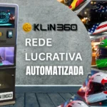 Máquina de higienização de capacetes Klin360 em operação